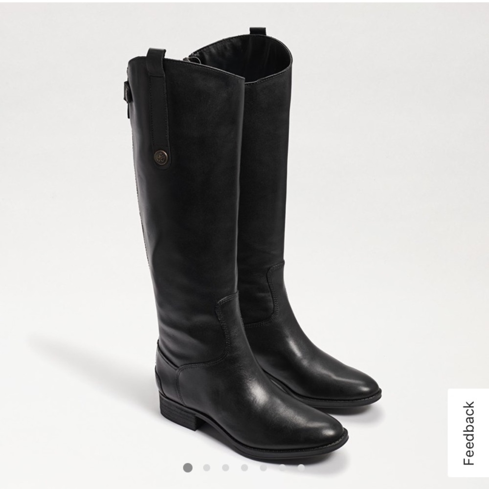 Sam Edelman Penny Leather Riding Boots in Black